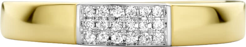 The House Of Blinckers THOB Ring 42.08914 14k Bicolor met 0.07ct H SI diamant Maat 56 Goud