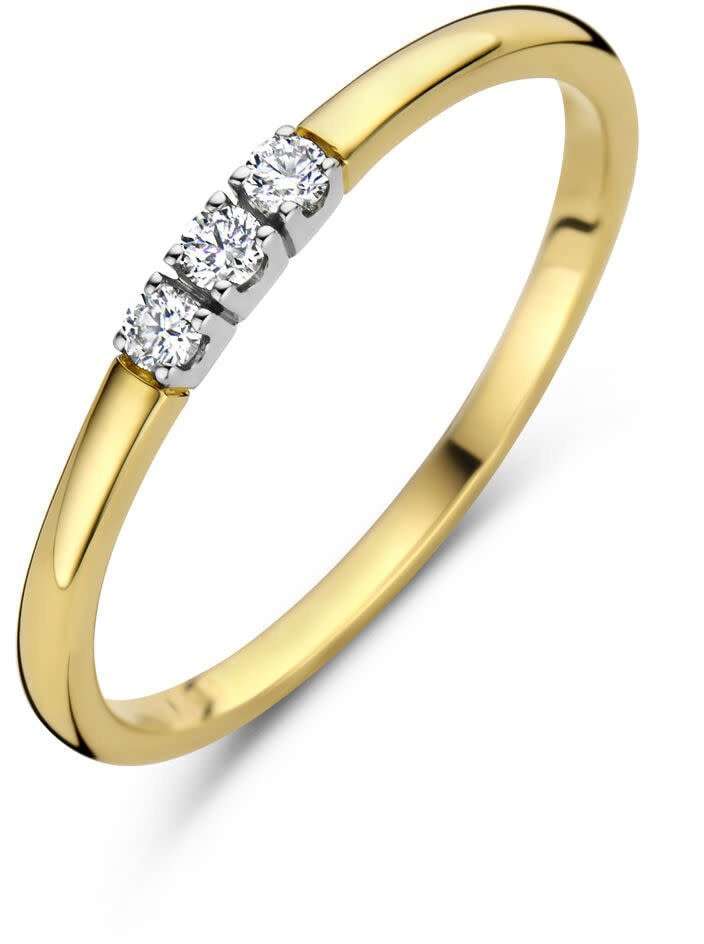 The House Of Blinckers THOB Ring 42.08923/17 14k Geelgoud 3-0.09ct H SI2 Briljant geslepen Diamant Maat 17 Goud