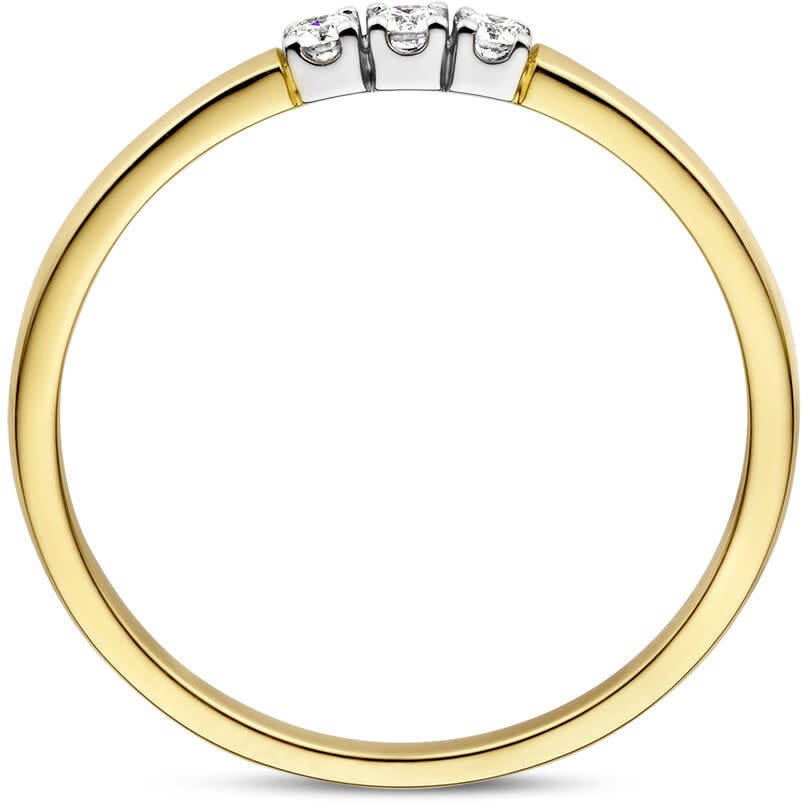 The House Of Blinckers THOB Ring 42.08923/17 14k Geelgoud 3-0.09ct H SI2 Briljant geslepen Diamant Maat 17 Goud