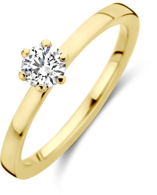 The House Of Blinckers THOB Ring 70.00194/17.25 18K Geelgoud met 0.30ct H SI Briljant geslepen Diamant GIA Certificaat Maat 17.25 Goud