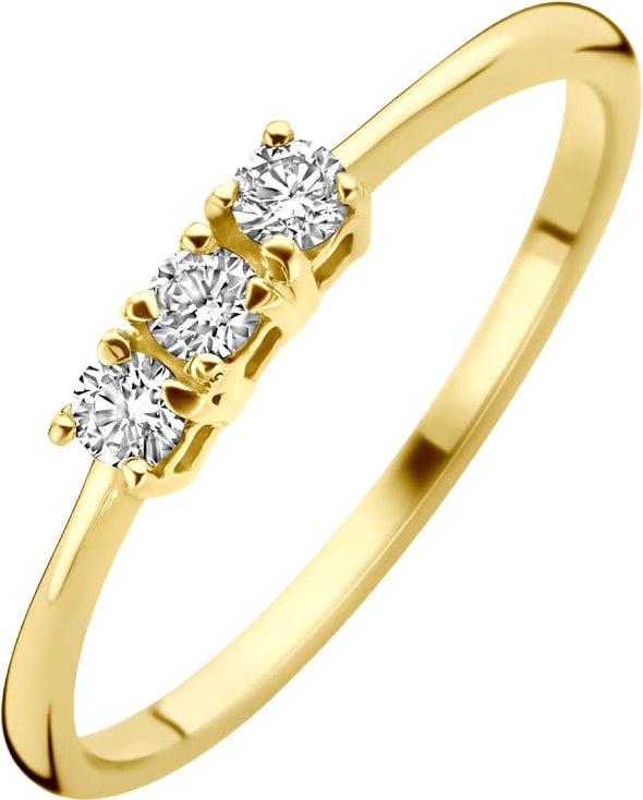The House Of Blinckers THOB Ring 70.00299 14k Geelgoud met 0.15ct H SI Diamant Maat 17.25 Goud