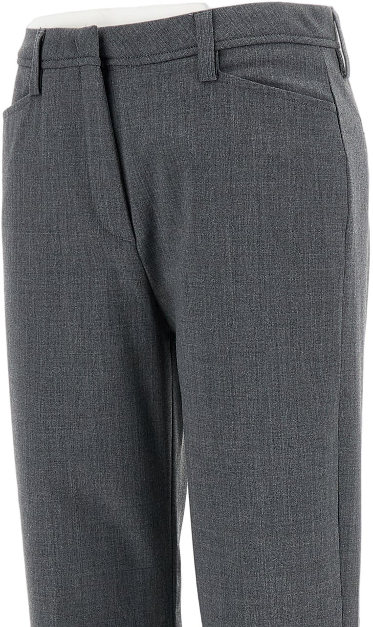 The Latest High-Waisted Blue Trousers With Relaxed Silhouette Grijs