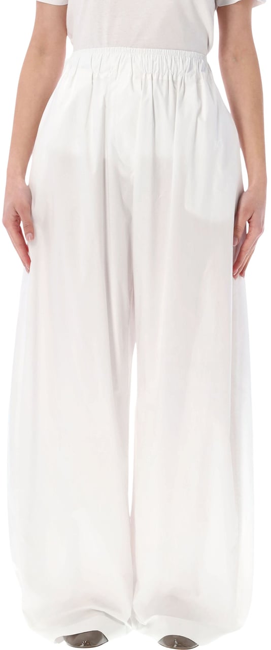 The Latest Dora Elastic Band Pant Bianco Wit