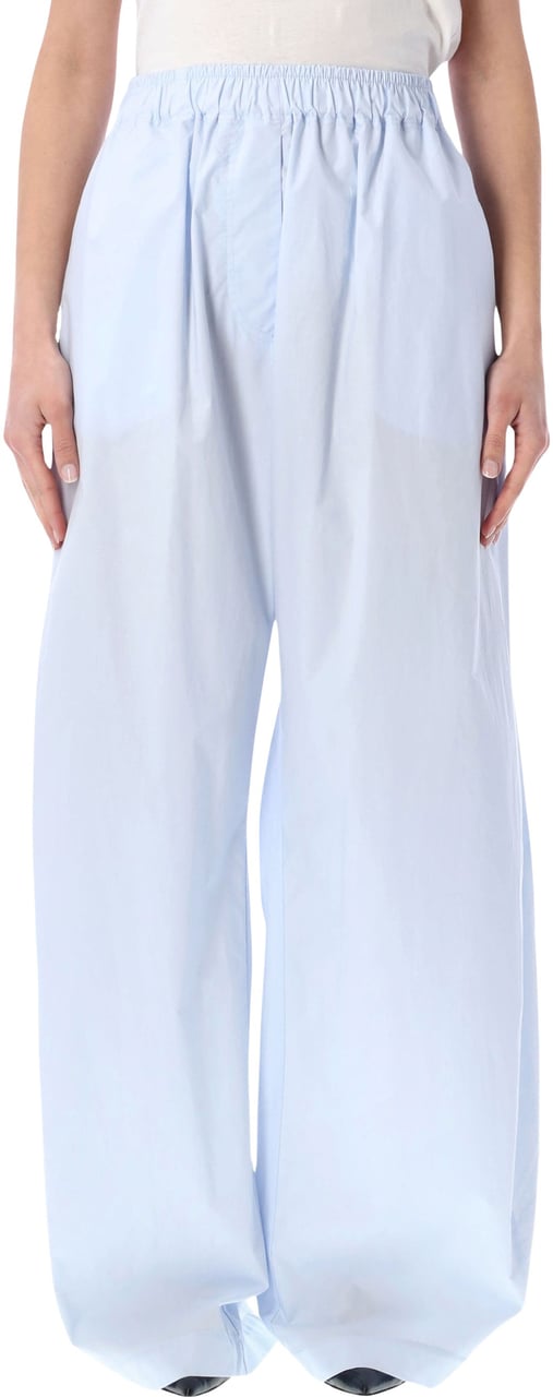 The Latest Dora Elastic Band Pant Blu Lichtblauw