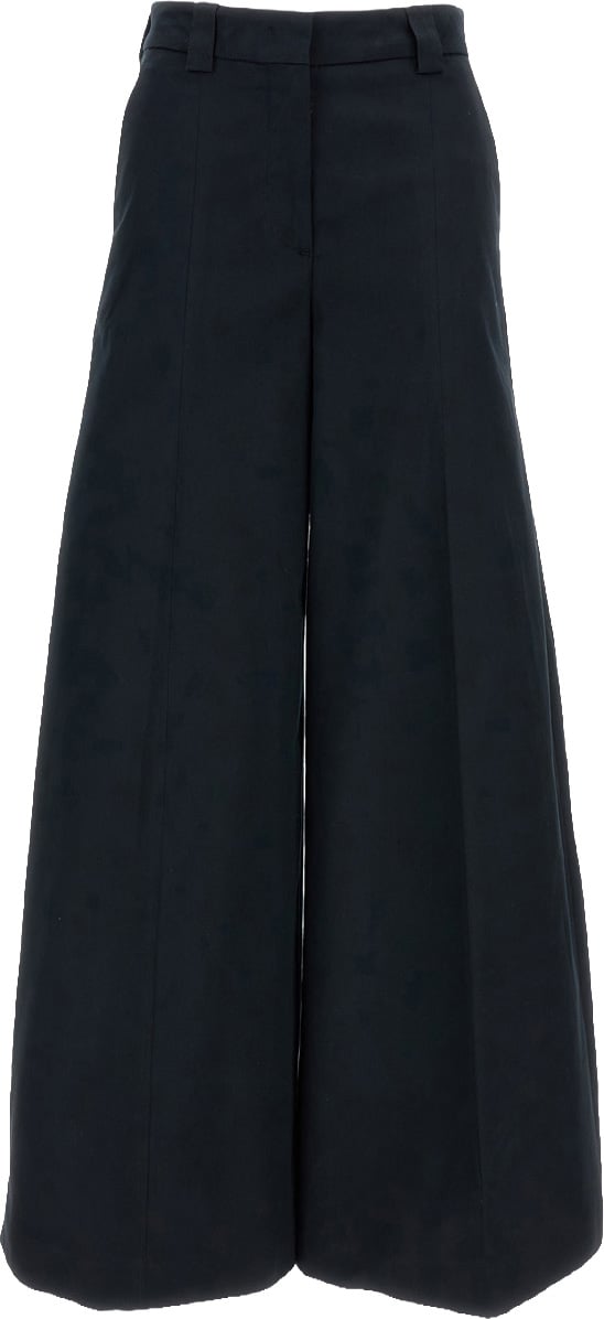 The Latest High-Rise Palazzo Trousers with Flared Leg Zwart