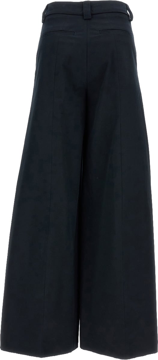 The Latest High-Rise Palazzo Trousers with Flared Leg Zwart