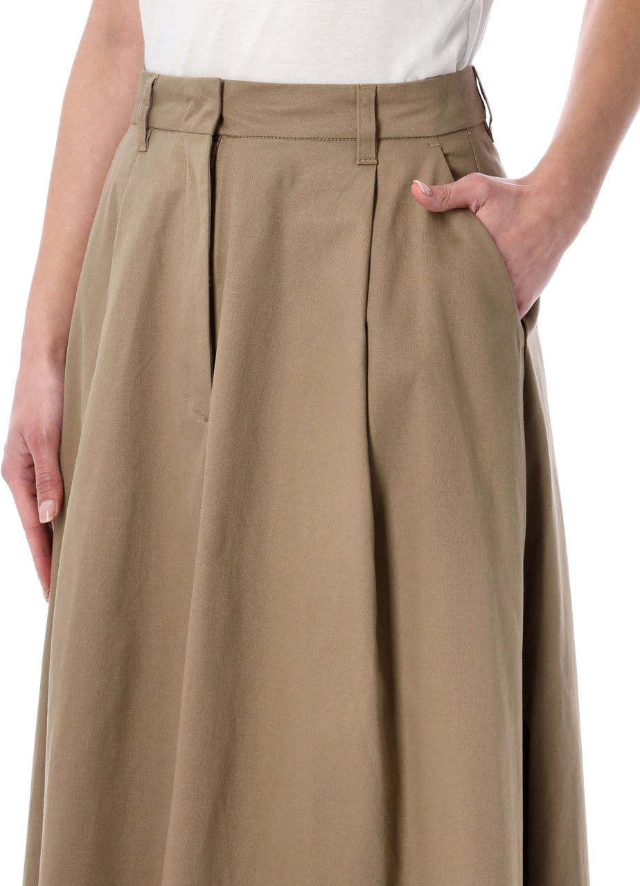 The Latest Daisy Long Skirt Cognac Bruin