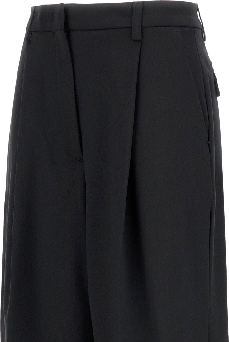 The Latest Black Tailored Wool Blend Trousers Zwart