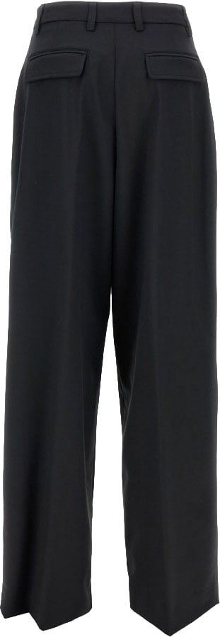 The Latest Black Tailored Wool Blend Trousers Zwart