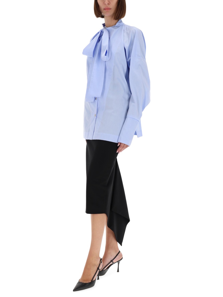 The Latest Cecilia Light Blue Bow Shirt Blauw