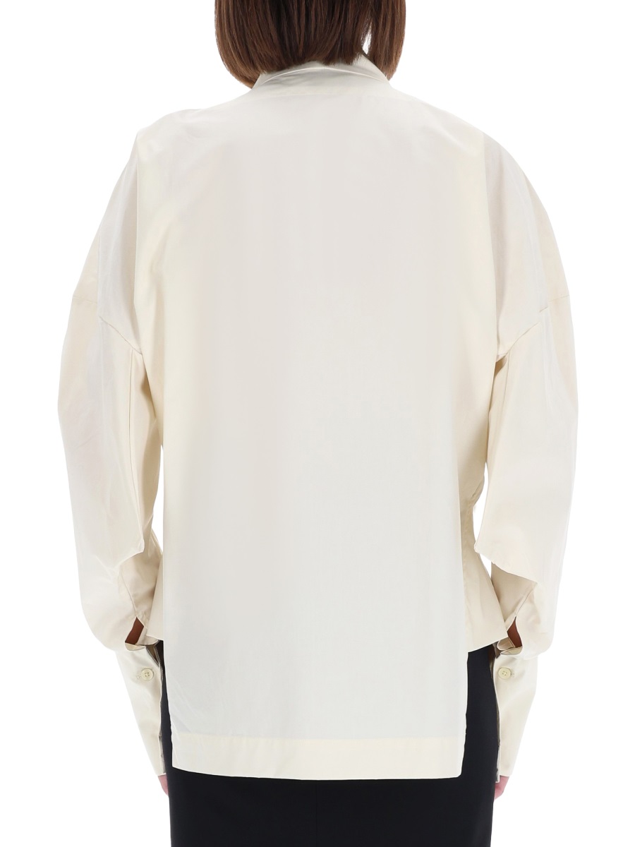 The Latest Cecilia Voluminous Bow Blouse Neutraal