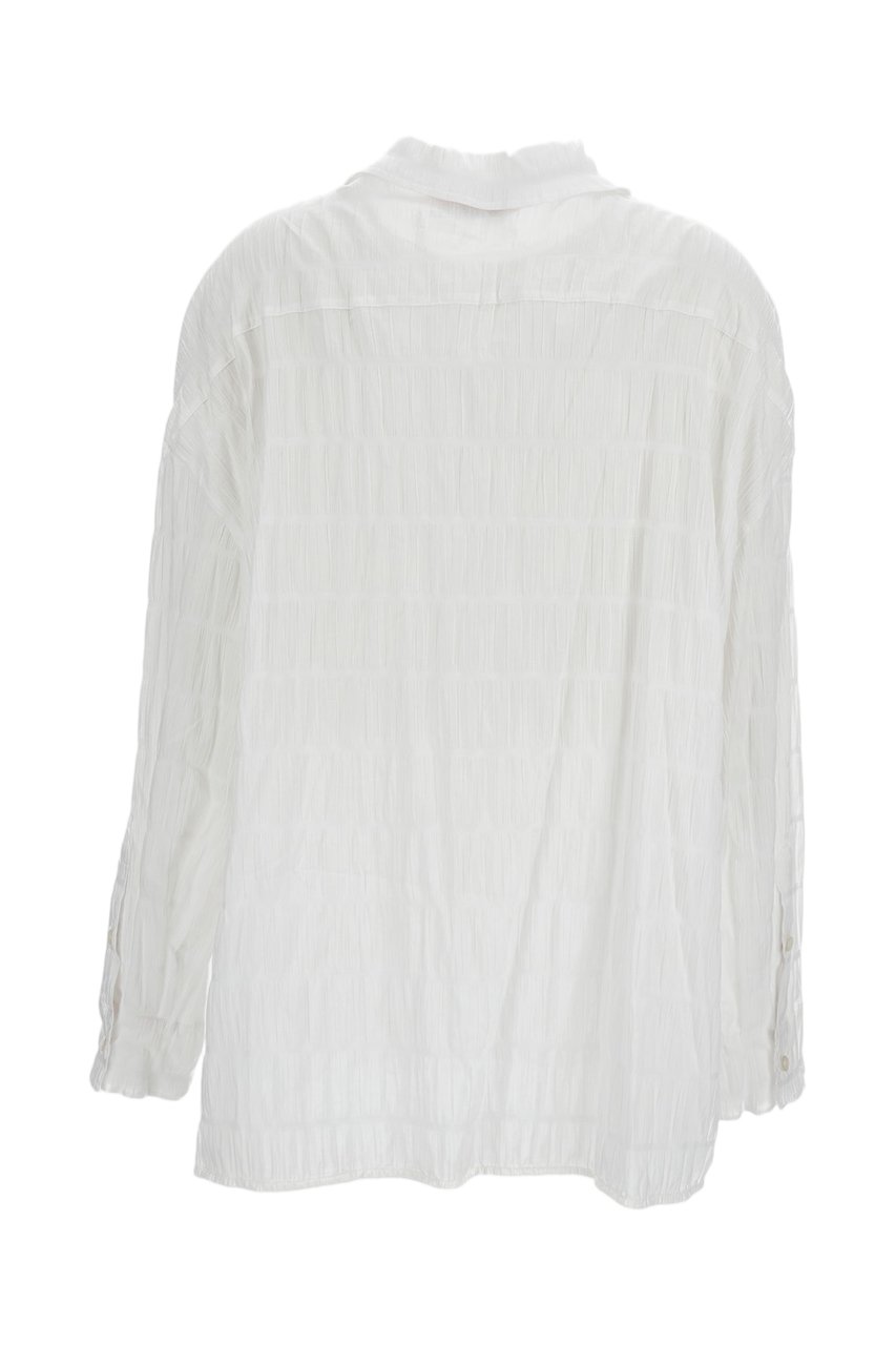 The Latest Cotton Shirt with Crinkled Seersucker Texture and Oversized Fit Wit