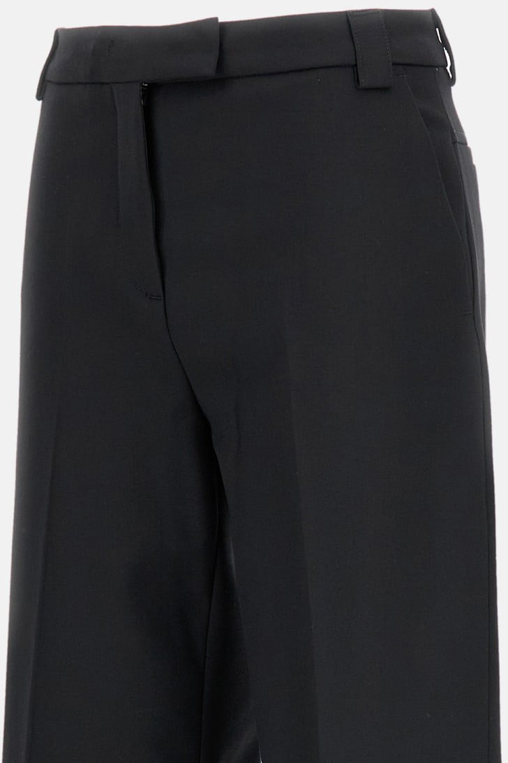 The Latest Wool Blend Trousers "Alek" Zwart