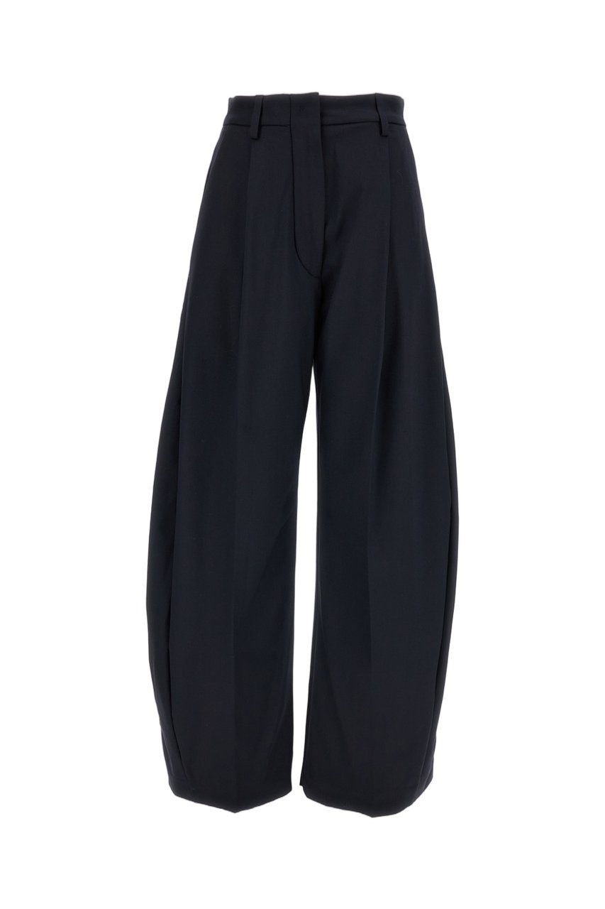 The Latest Blue Billie Wool-Blend Wide-Leg Pants Blauw