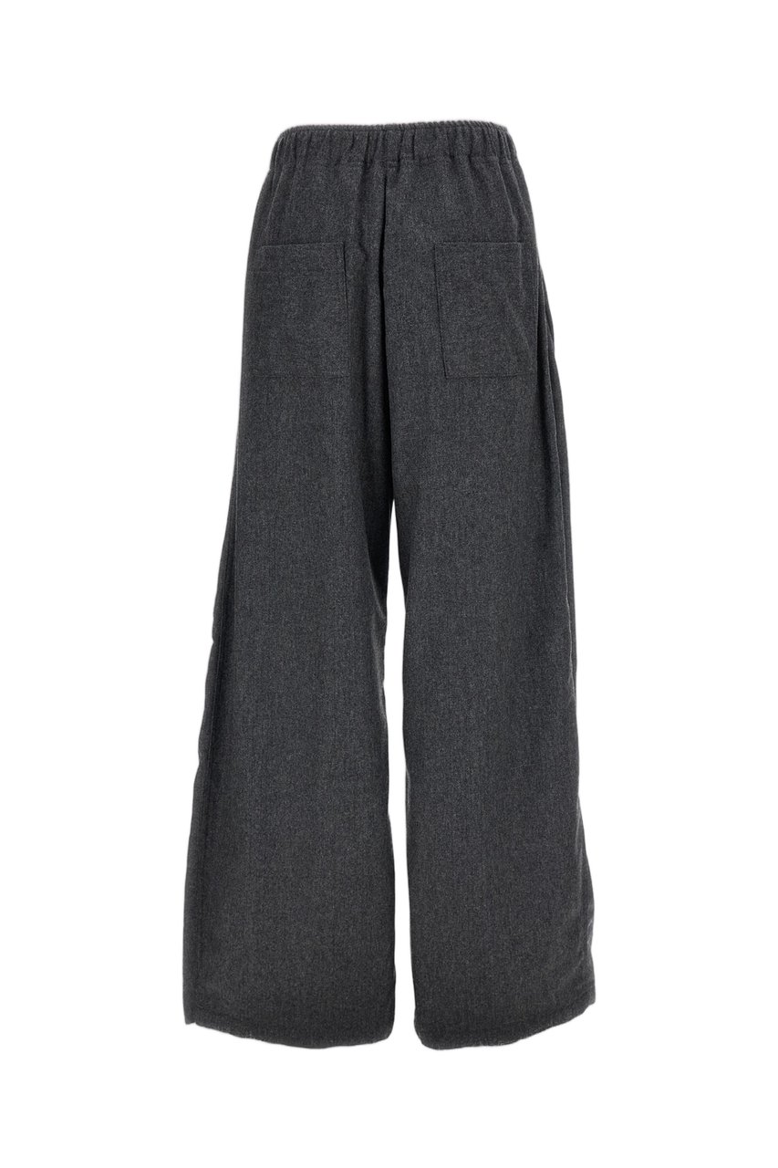 The Latest Grey Dora Wool-Blend Wide-Leg Pants Grijs