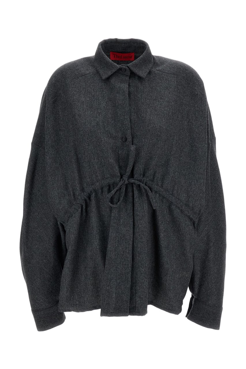 The Latest Grey Dalida Wool-Blend Shirt Grijs