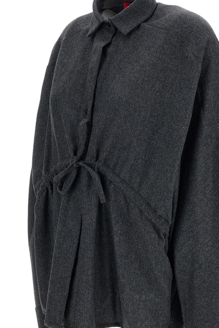 The Latest Grey Dalida Wool-Blend Shirt Grijs
