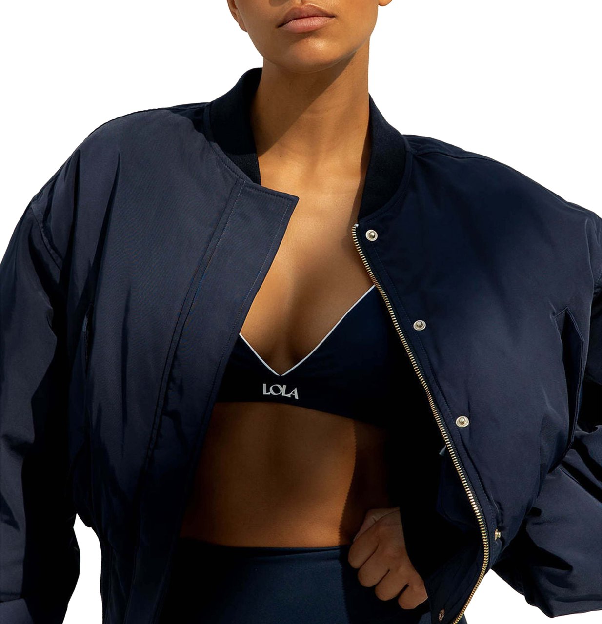 The Lola Club Leah Bomber Jack Blauw