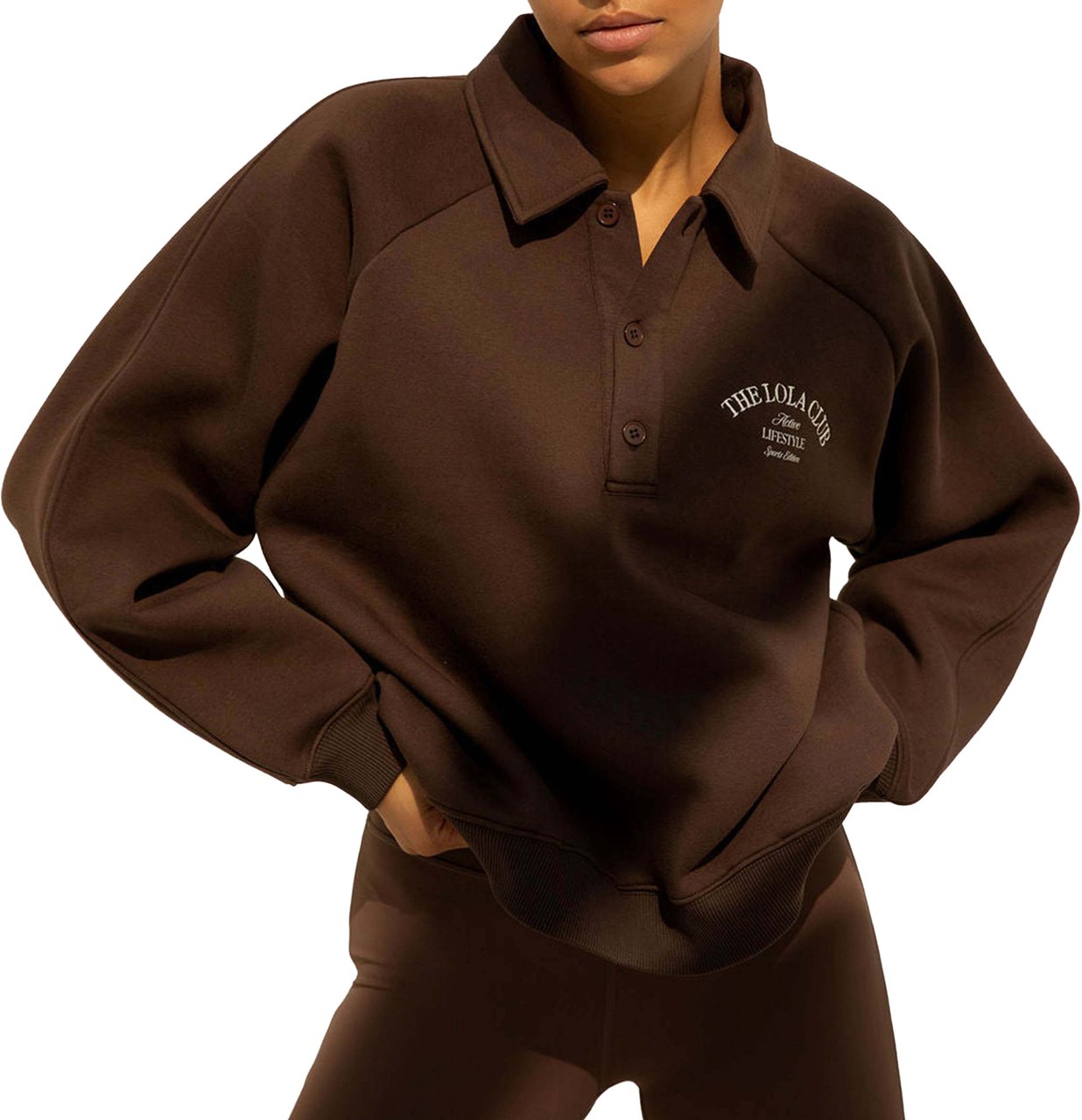 The Lola Club Maya Polo Sweater Wit