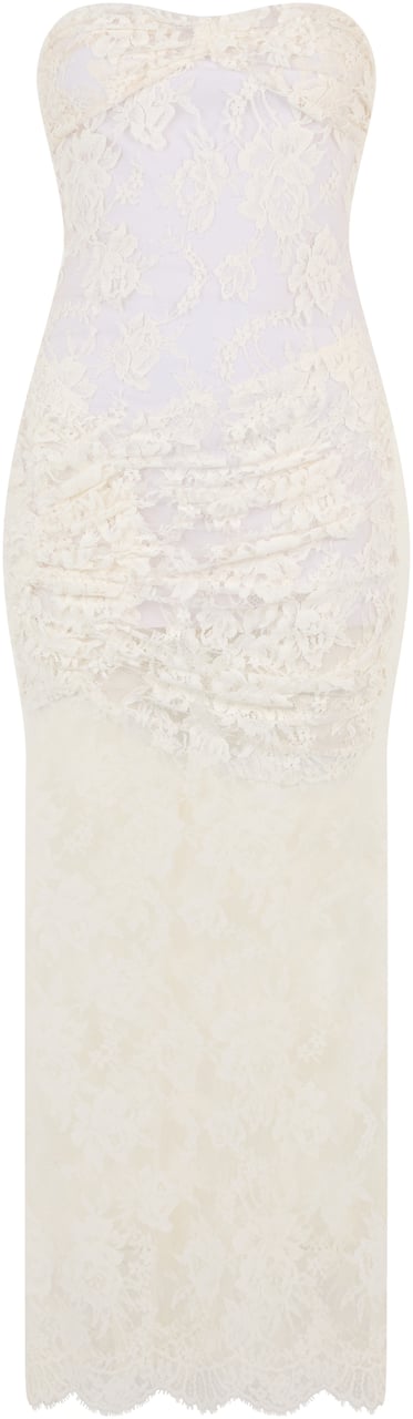 The Mannei Long lace dress Wit