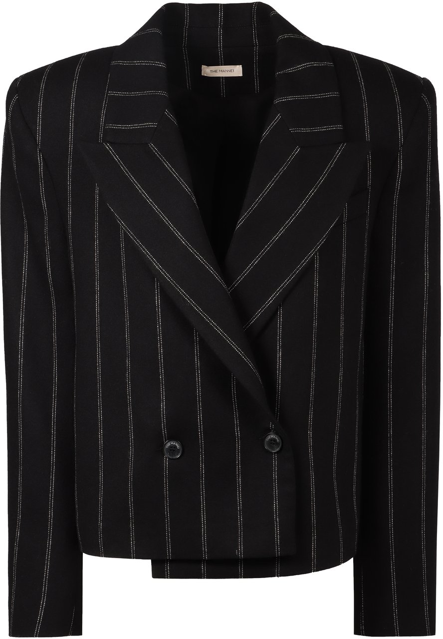 The Mannei Bert double breasted blazer Zwart