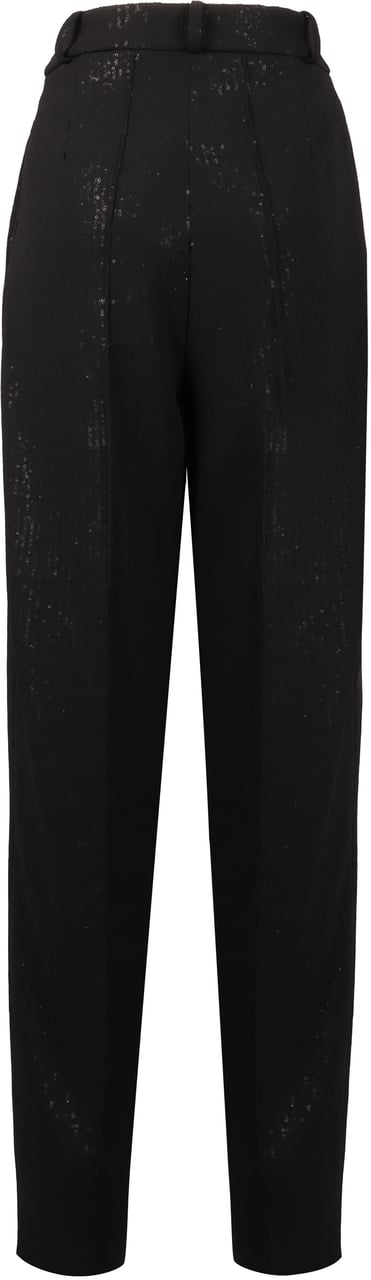 The Mannei Terras silk trousers Zwart