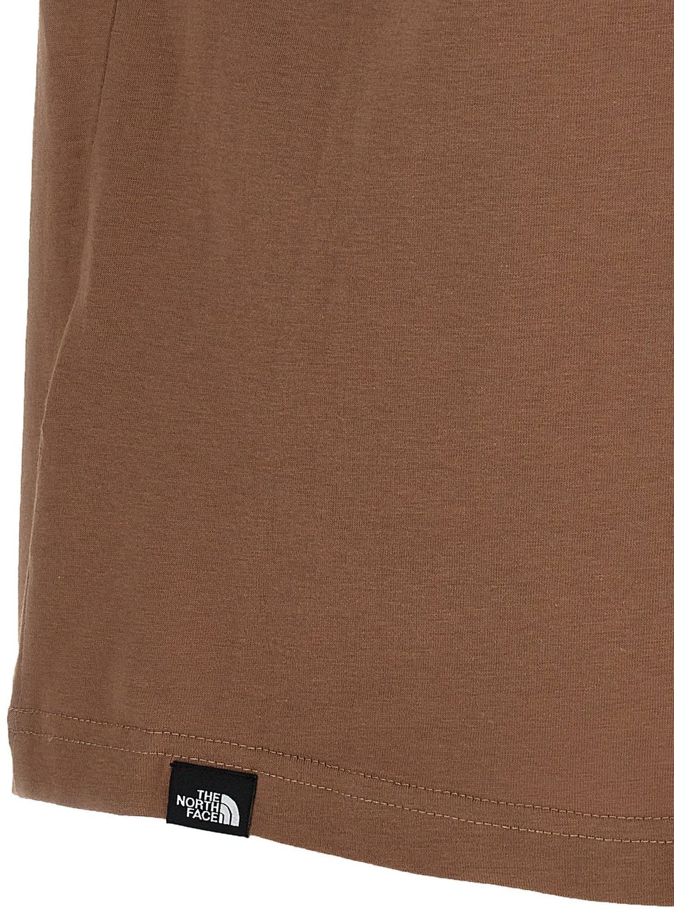 The North Face Brown Cotton T-Shirt Bruin