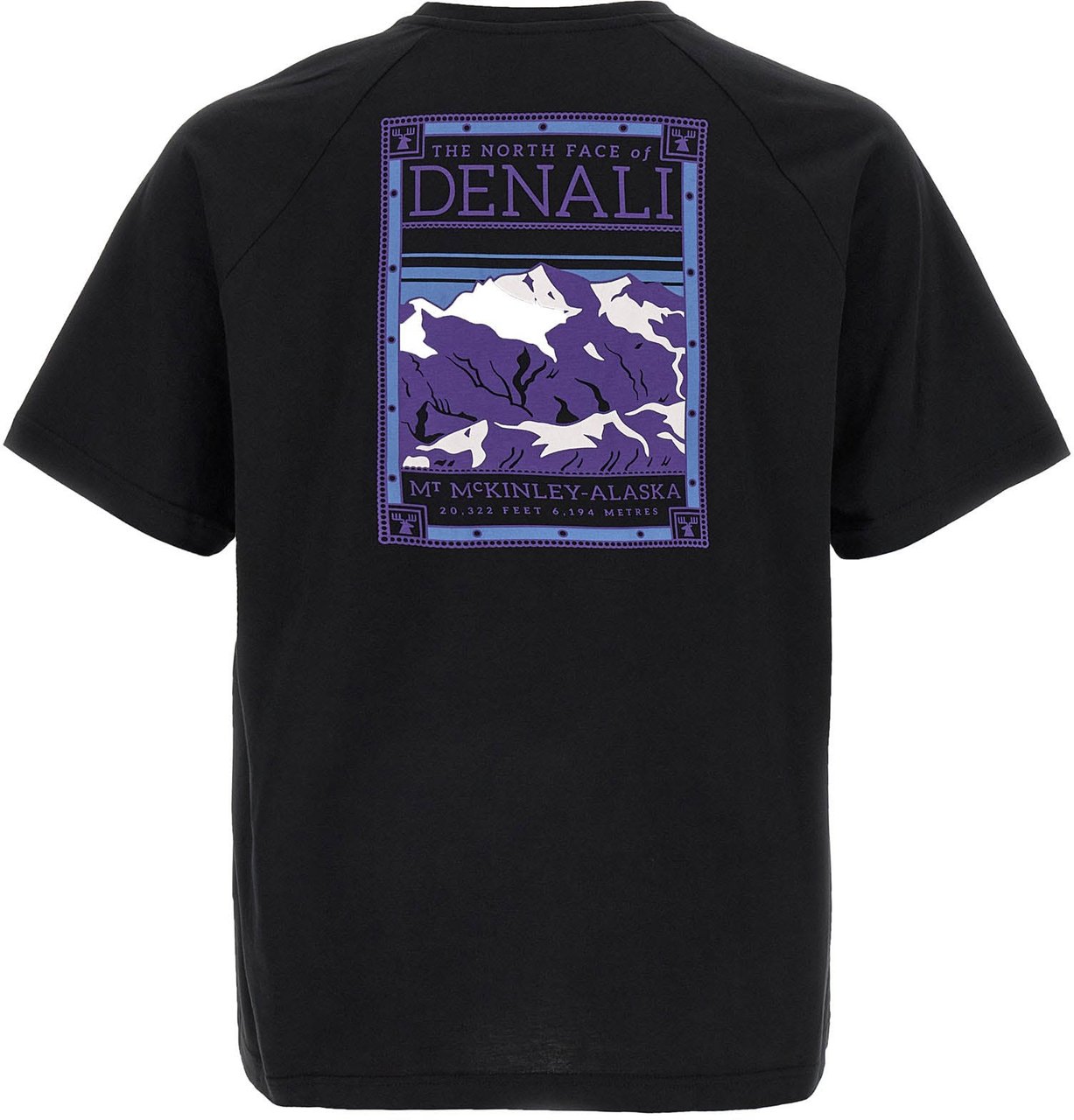The North Face Black Cotton T-Shirt Zwart