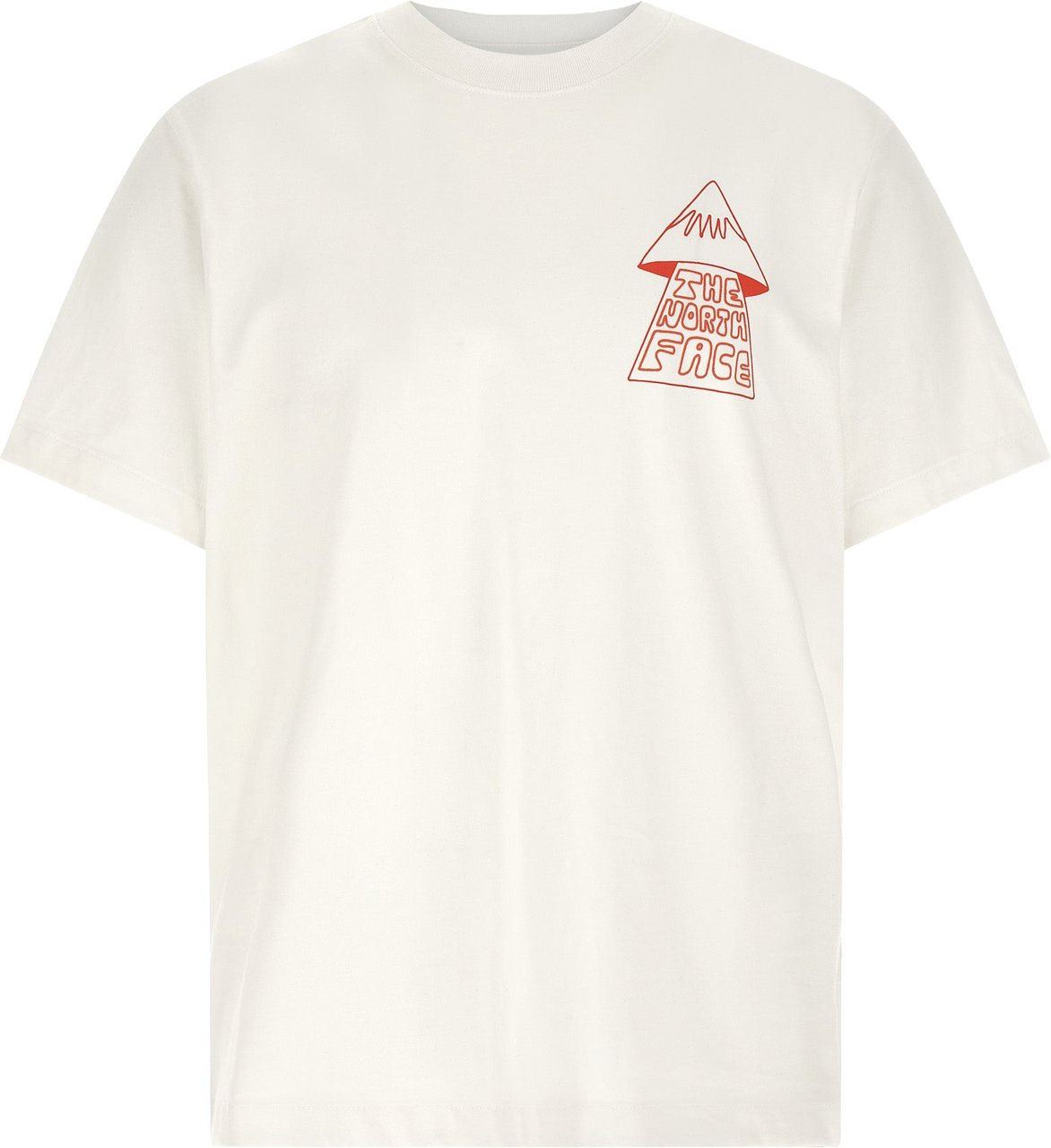 The North Face White Cotton T-Shirt Zwart