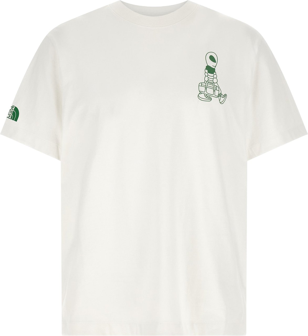 The North Face Bicolor Cotton T-Shirt Wit