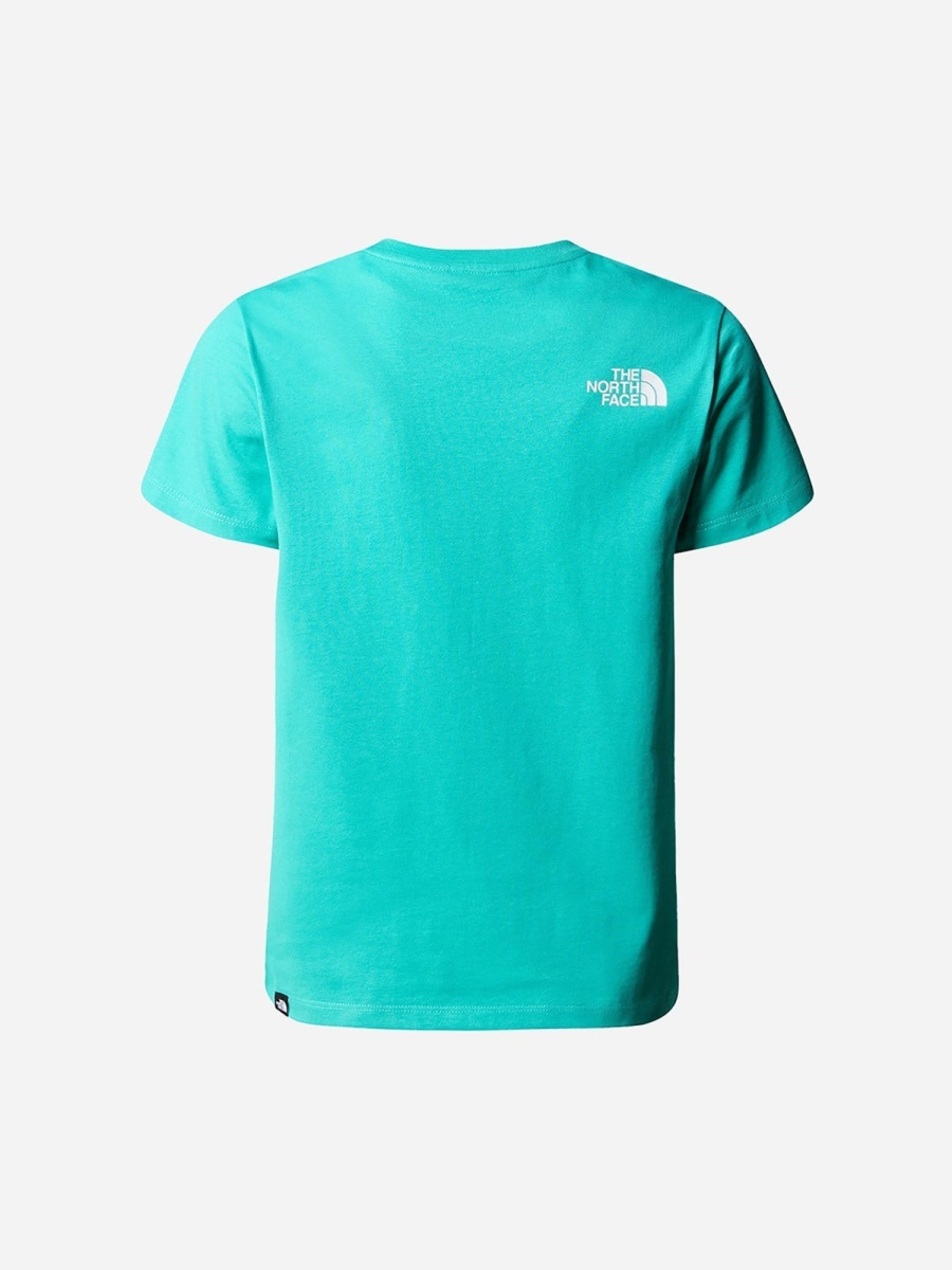 The North Face b s/s easy tee tnf white/asphalt grey Groen