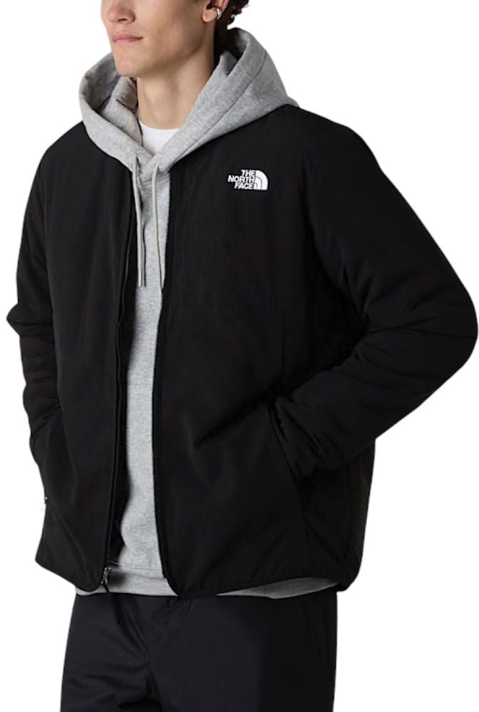 The North Face Black Nylon Coat Zwart