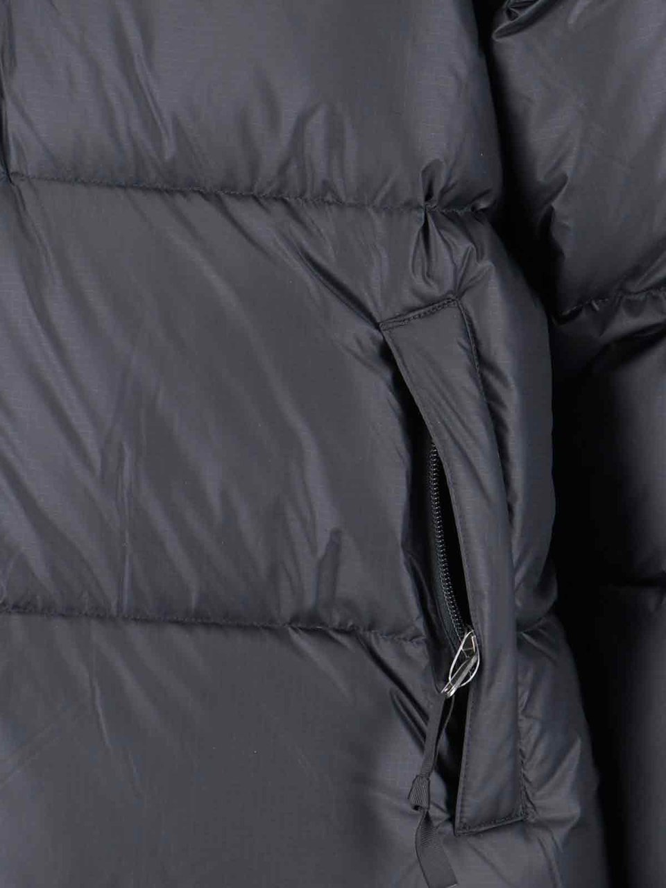 The North Face Retro Nuptse 1996 Black Hooded Quilted Down Jacket Zwart