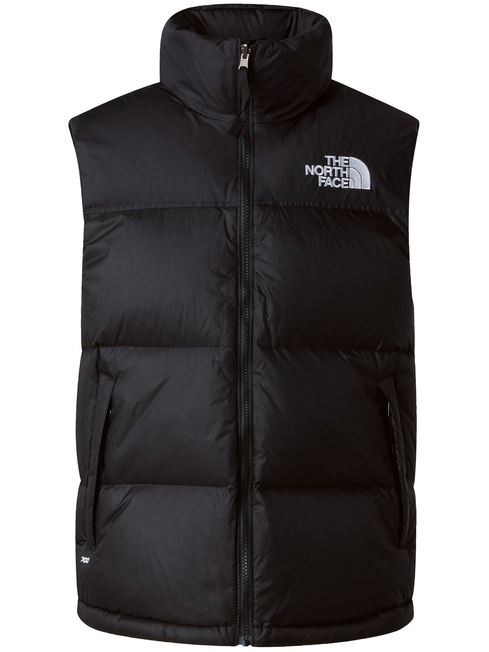 The North Face Black Retro Nuptse Sleeveless Puffer Vest Zwart