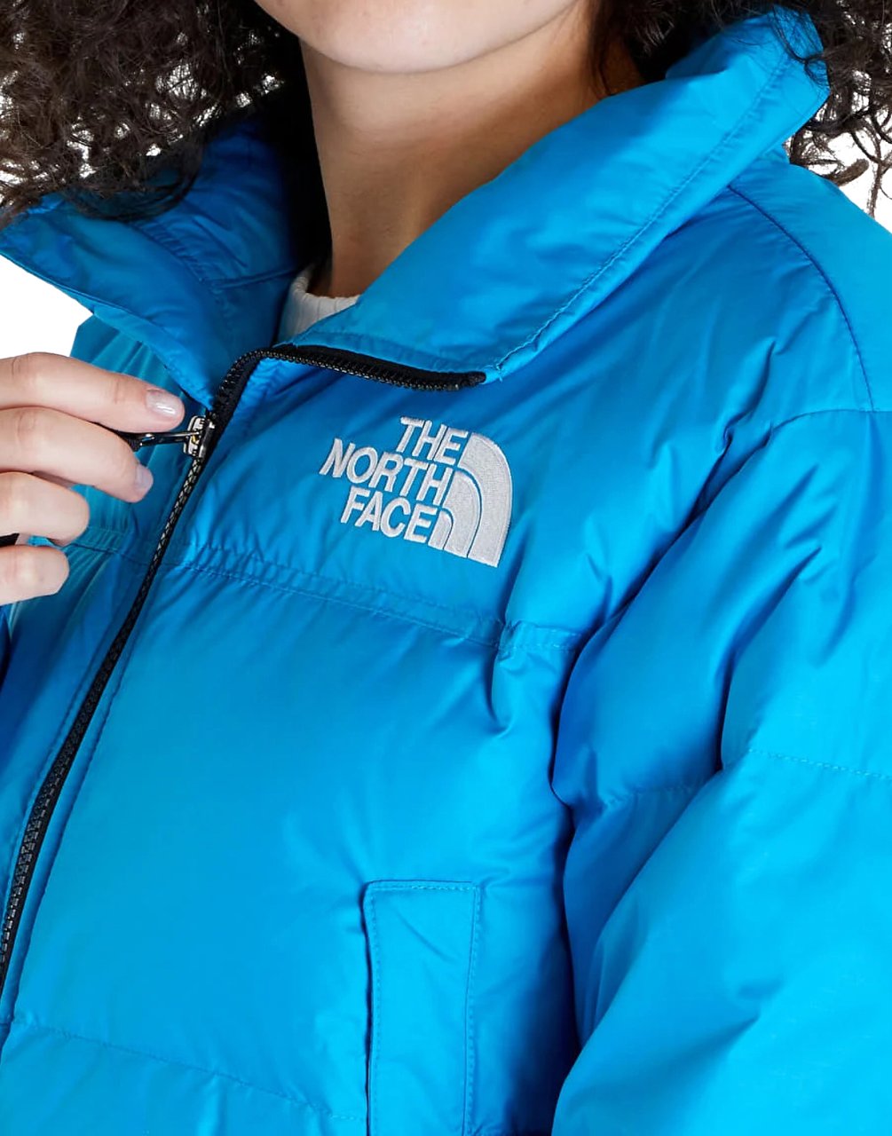 The North Face Nuptse Short Down Jacket Blauw