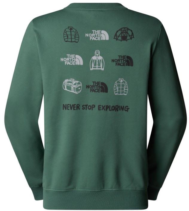 The North Face Outdoor Graphic Crew Groen