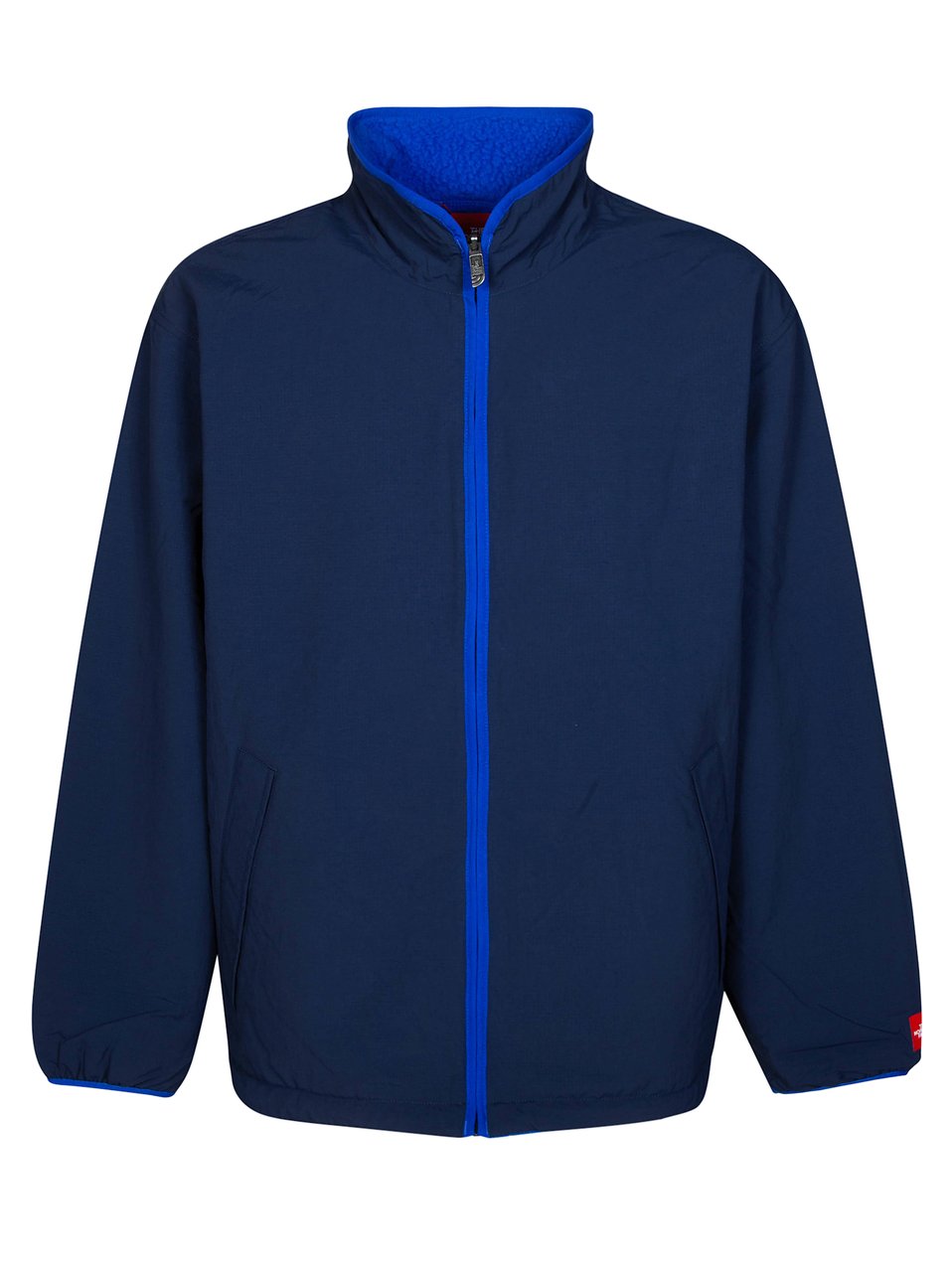 The North Face Dark Navy Reversible stand Collar Fleece Jacket Zwart