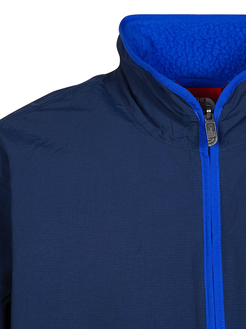 The North Face Dark Navy Reversible stand Collar Fleece Jacket Zwart
