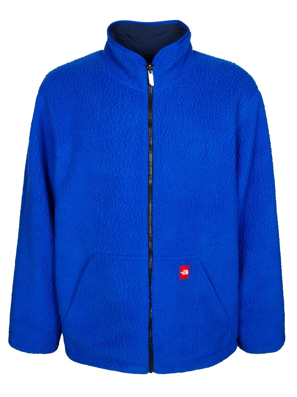 The North Face Dark Navy Reversible stand Collar Fleece Jacket Zwart