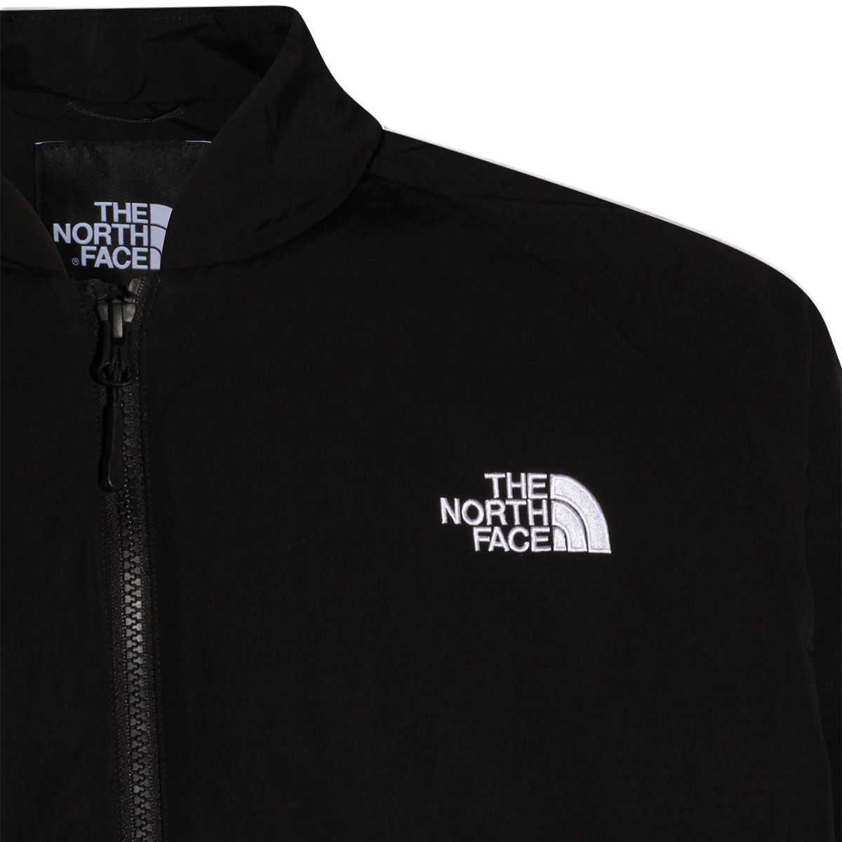 The North Face Black Jacket With Zippered Pockets Zwart