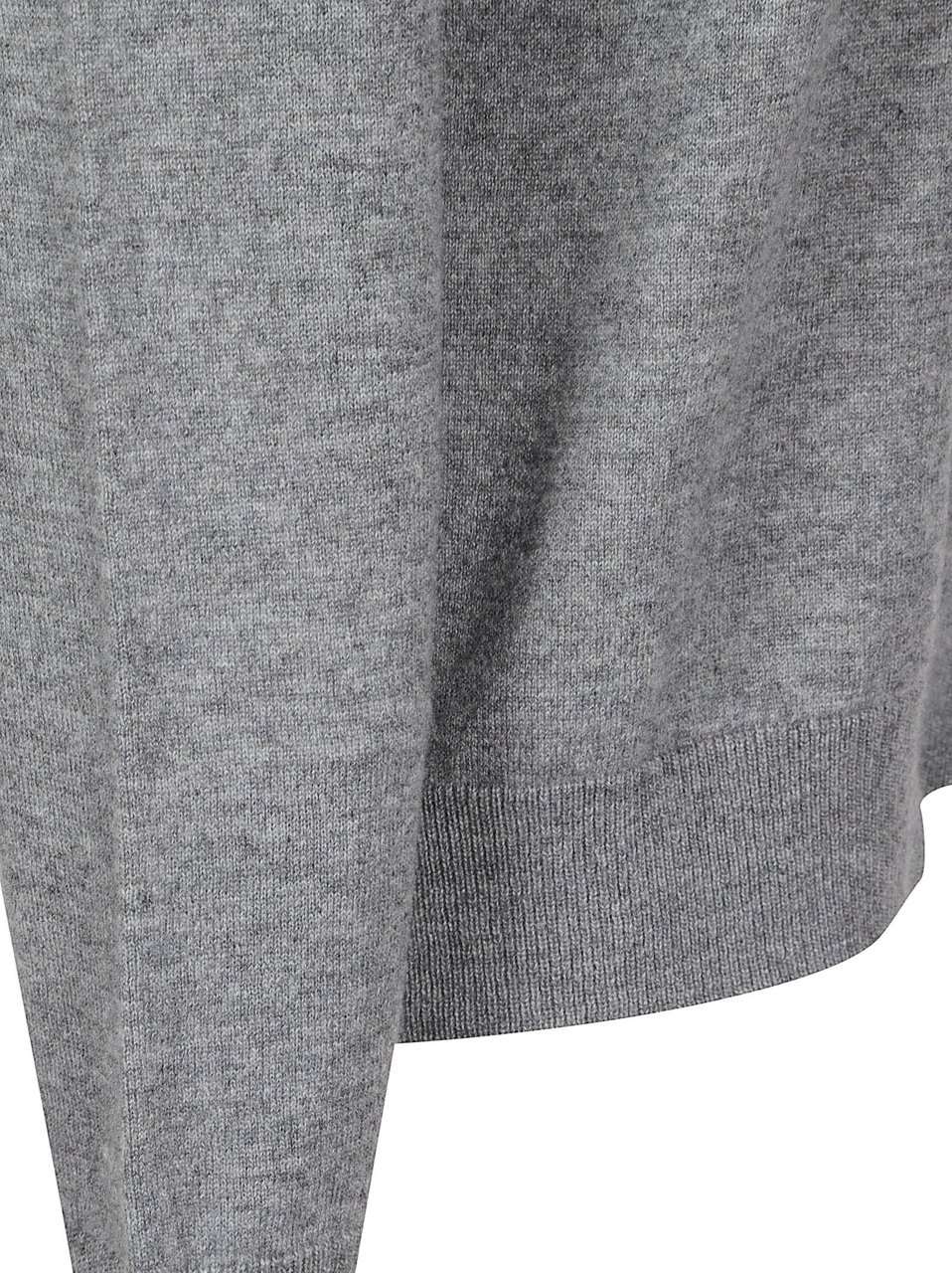 The Row Nian V-Neck Knit Long-Sleeve Top Grijs