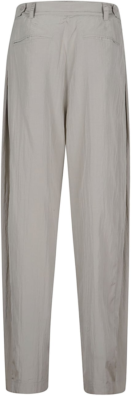 The Row Iven Pant Straight-Leg Pleated Pants Grijs