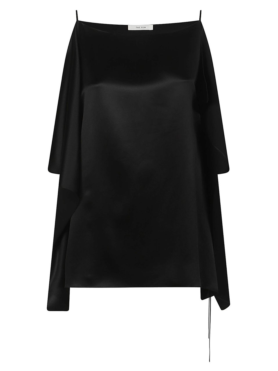 The Row Black Koray Asymmetrical Draped Top Zwart