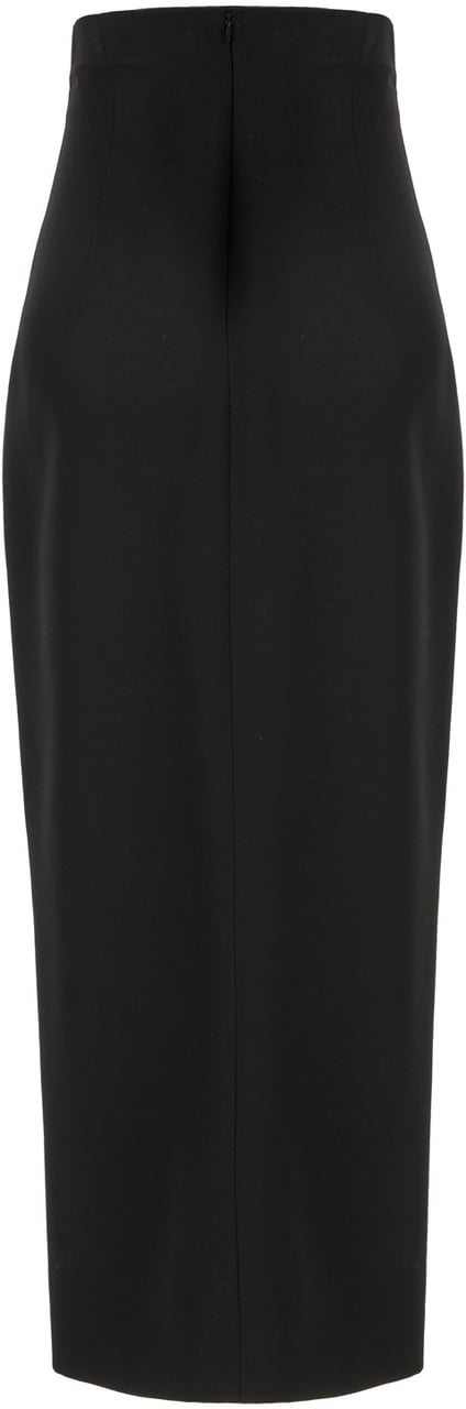 The Row Black wool skirt Zwart