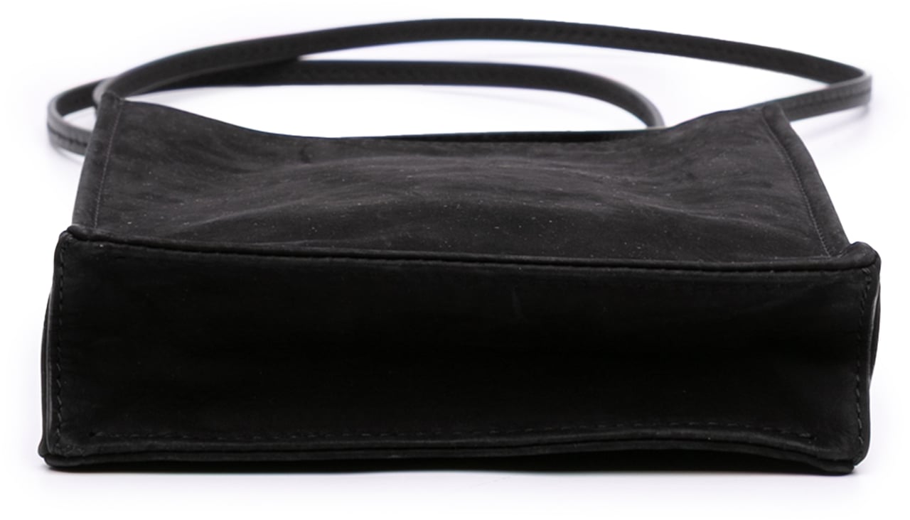 The Row Small Suede To Go Crossbody Zwart