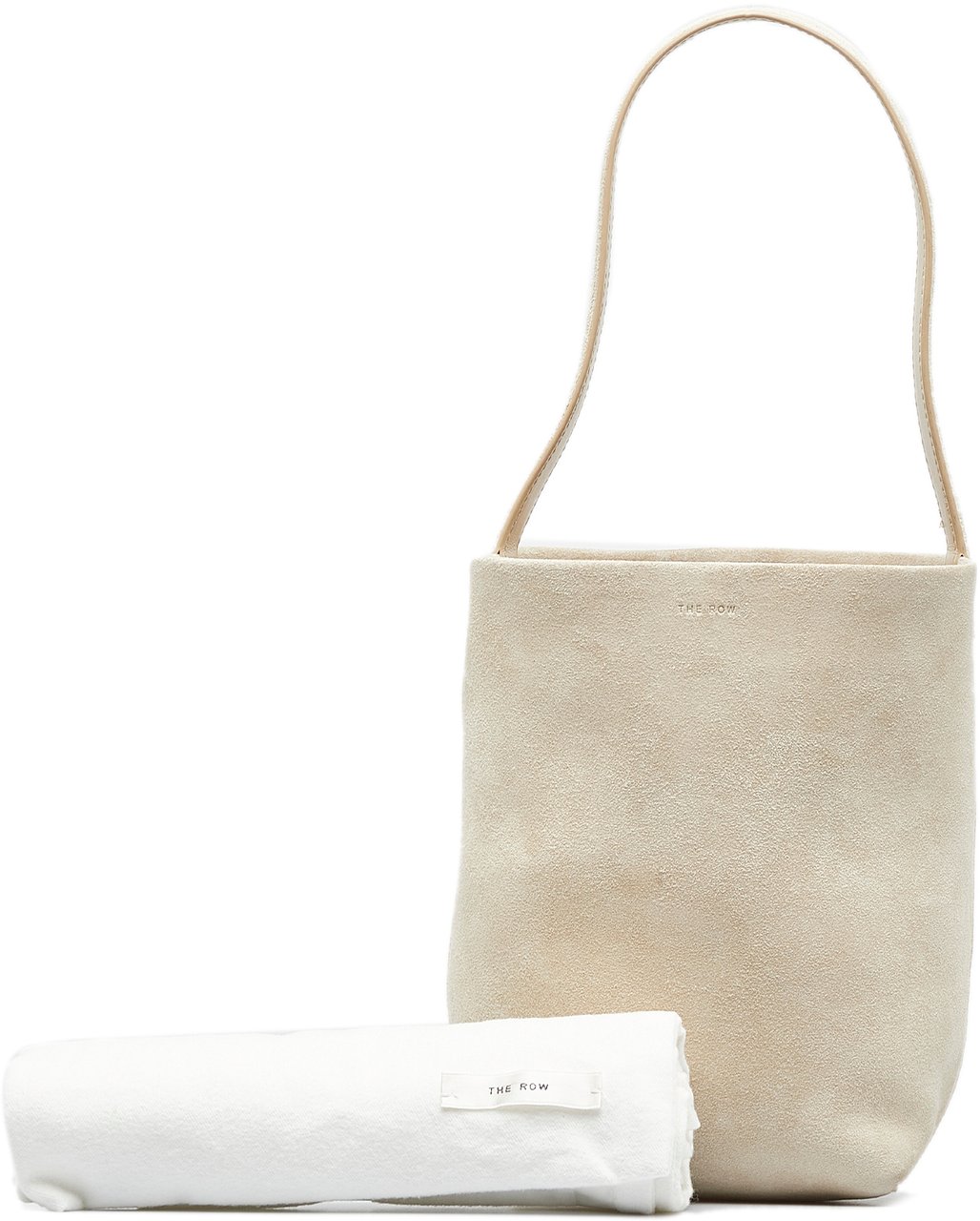 The Row Small N/S Park Suede Tote Bruin