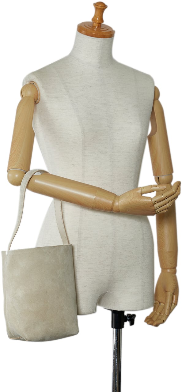 The Row Small N/S Park Suede Tote Bruin