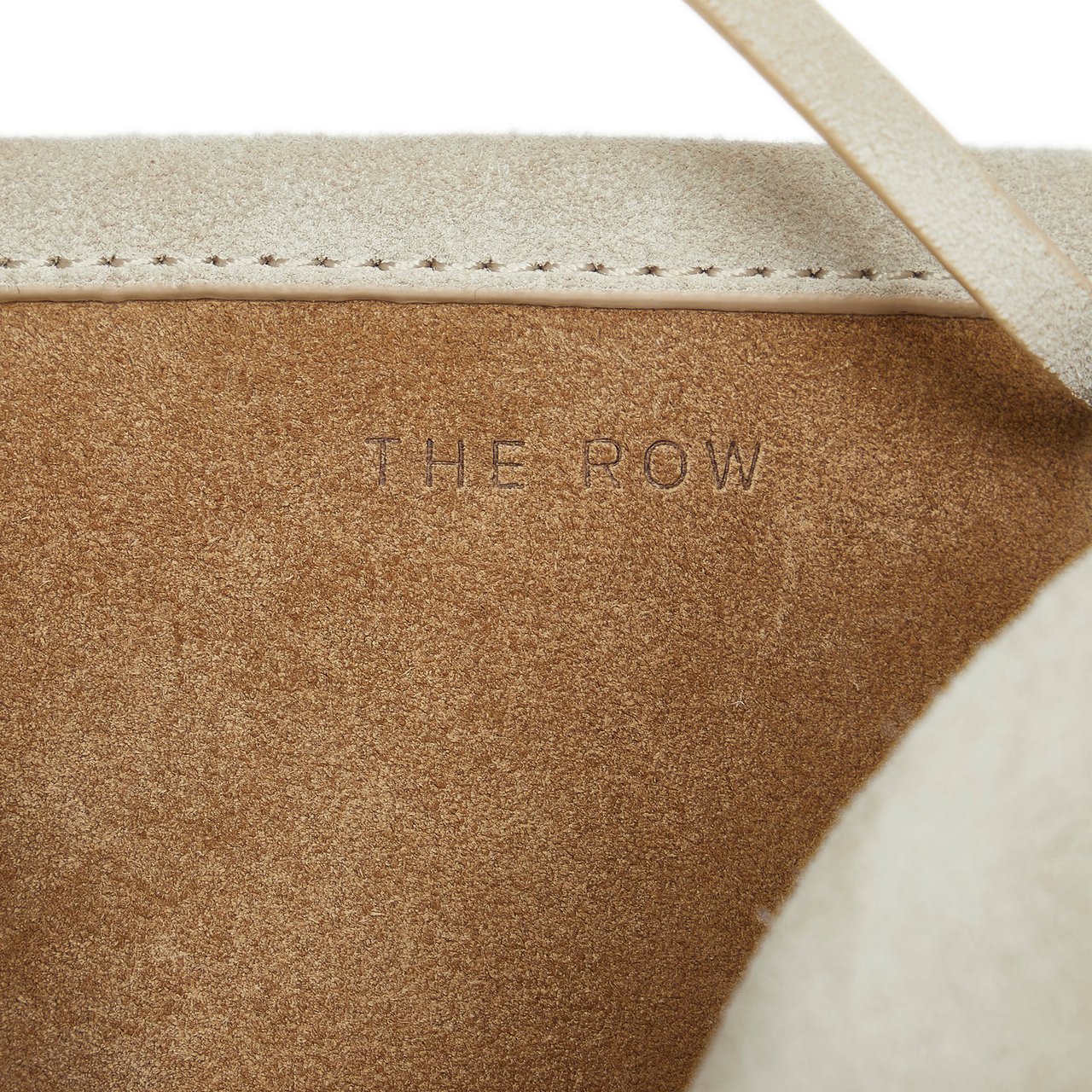 The Row Small N/S Park Suede Tote Bruin