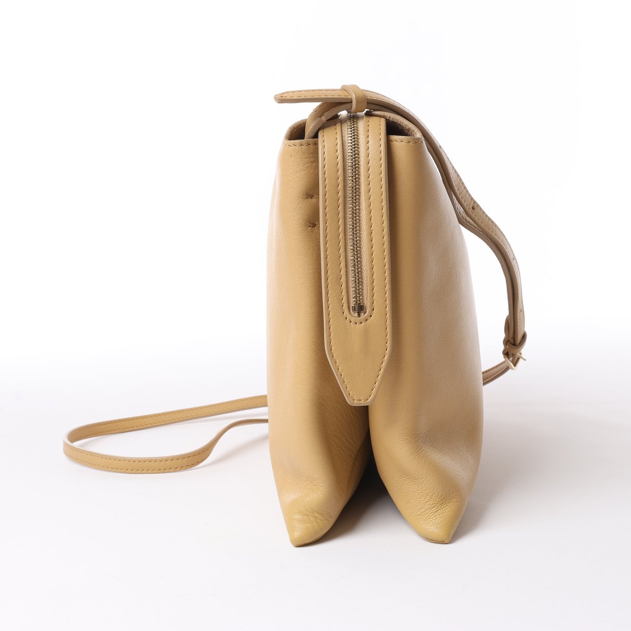 The Row The Row Mini Twin Leather Shoulder Bag in Beige Beige