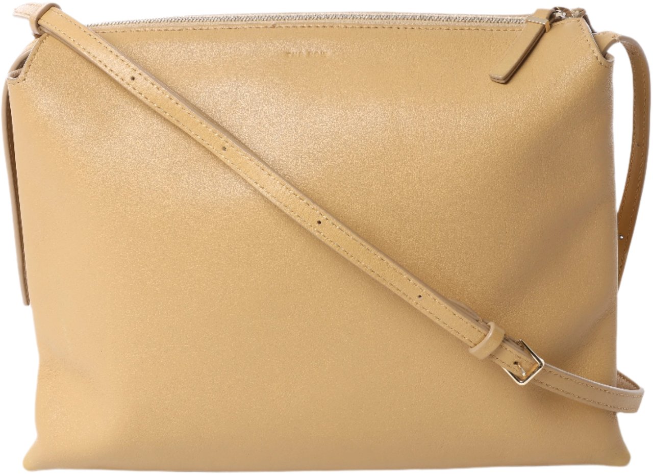 The Row The Row Mini Twin Leather Shoulder Bag in Beige Beige